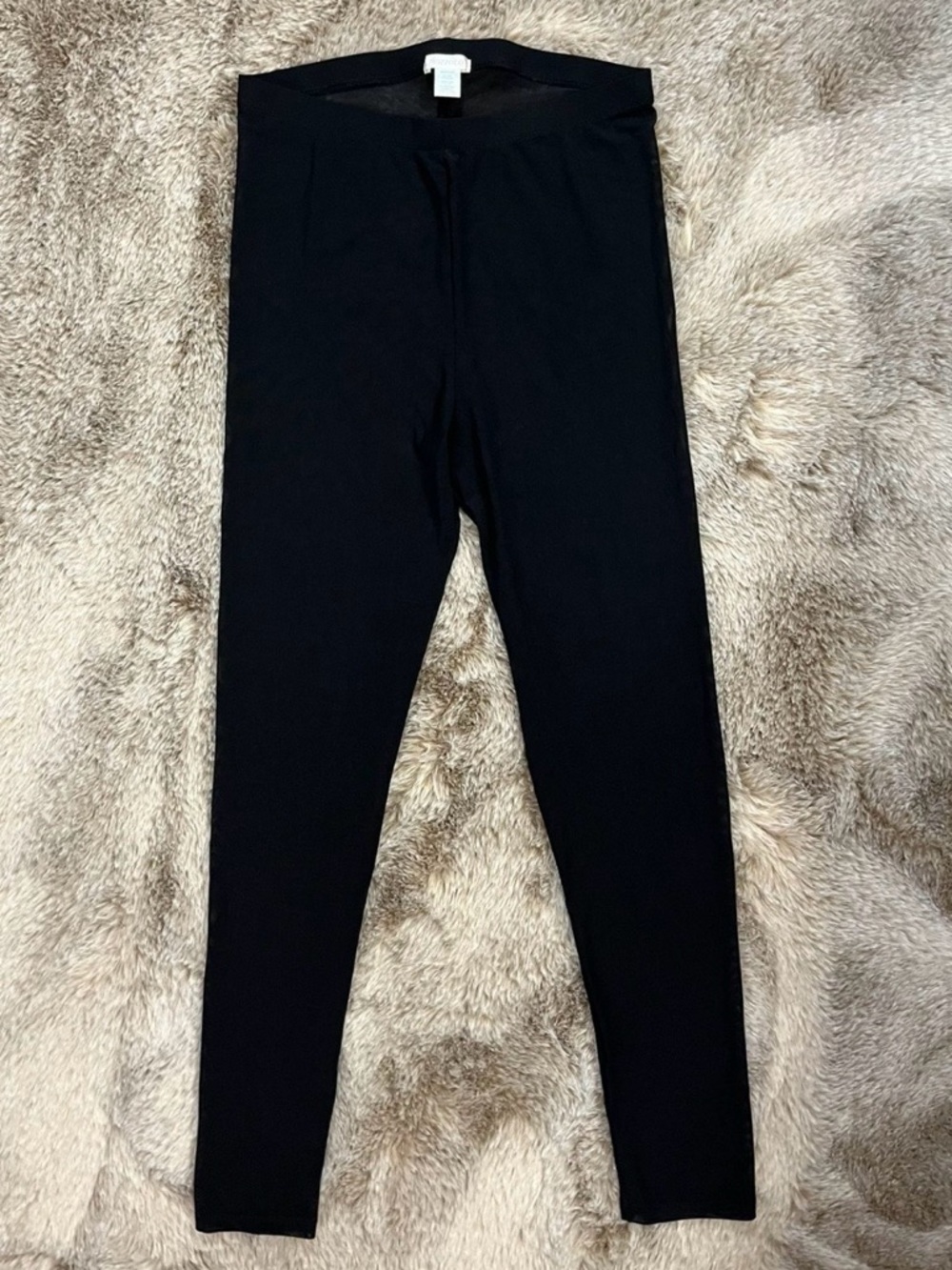 Bozzolo Black Sheer Mesh Leggings NWOT